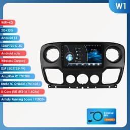 4G Carplay Android 14 Car radio for Renault Master III 3 Opel Movano Nissan NV400 multimedia player 2din Autoradio GPS Stereo