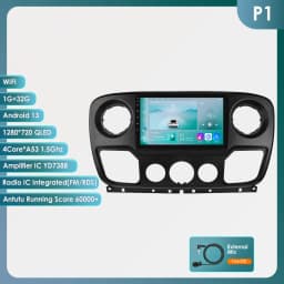4G Carplay Android 14 Car radio for Renault Master III 3 Opel Movano Nissan NV400 multimedia player 2din Autoradio GPS Stereo