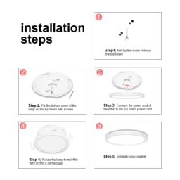 Ceiling Light 3CCT Adjustable LED Ceiling Light Kitchen Bedroom Home Decor Lighting 15W