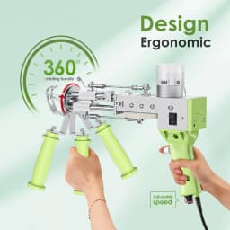 2in1 tufting gun, Aomdom tufting gun electric 7-21mm tufting gun 5-40mm/s cutting pile and ring pile tufting gun set