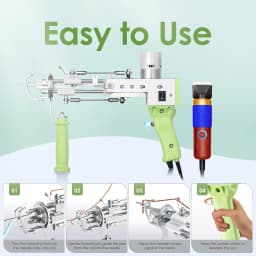 2in1 tufting gun, Aomdom tufting gun electric 7-21mm tufting gun 5-40mm/s cutting pile and ring pile tufting gun set