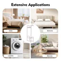 Independent Hanger Brown Metal Shoe Hanger 4 Hooks Clothes Rack Clothes Hangers Coat Hanger Stand Wardrobe Stand