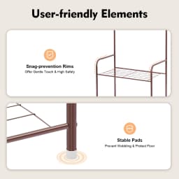 Independent Hanger Brown Metal Shoe Hanger 4 Hooks Clothes Rack Clothes Hangers Coat Hanger Stand Wardrobe Stand