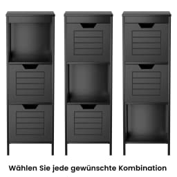 Bath chest of drawers with 2 Drawers, Bathroom wardrobe, Wood Bath wardrobe, living room bathroom Bath Shelf, Black, 30x30x89