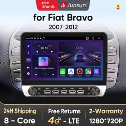 Junsun 10" Button Car Radio for Fiat Bravo 2007-2012 GPS Multimedia Stereo BT FM RDS Wireless CarPlay for Apple Android Auto 4G