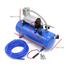 Air Compressor DC 12V 150psi Air Compressor System with Universal 6 L Tank Train Air Horn Kit Air Horn Kit