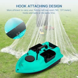 Wireless GPS Fishing Bait Boat with 3 Bait Containers Remo Control Bait Boat with 16-points GPS Positioning Function