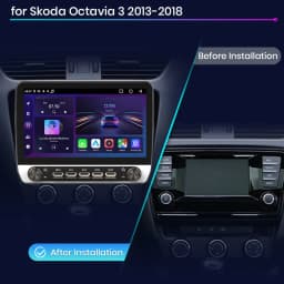 Junsun 10" Button Car Radio for Skoda Octavia 3 2013 GPS Multimedia Stereo BT FM RDS Wireless CarPlay for Apple Android Auto 4G