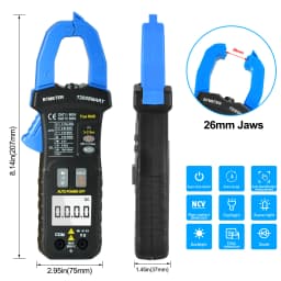 BTMETER BT-7200SMART Blue Clamp multimeter Tool AC/DC Voltage & Current Tester with Resistance, Capacitance, and NCV Detection