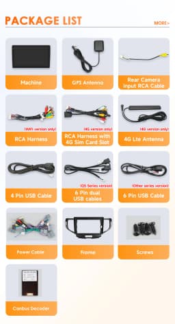 Hizpo 9 Inch Radio For Honda Accord 8 2008-2012 4G Car Multimedia GPS 2din Autoradio Wireless CarPlay Android Auto Navigation BT