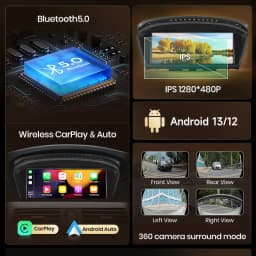 Junsun 8+256GB Car Radio For BMW 5 Series E60 E61 E63 E64 E90 E91 E92 E93 CCC CIC 2004-2012 Multimedia CarPlay GPS Navigation