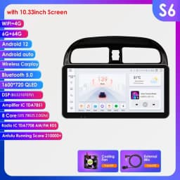 6115 Carplay Android14 Car radio for Mitsubishi Mirage Attrage Space Star Dodge Attitude 2012-2023 multimedia player GPS Stereo