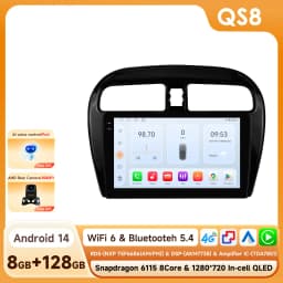 6115 Carplay Android14 Car radio for Mitsubishi Mirage Attrage Space Star Dodge Attitude 2012-2023 multimedia player GPS Stereo