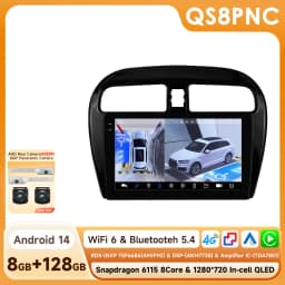 6115 Carplay Android14 Car radio for Mitsubishi Mirage Attrage Space Star Dodge Attitude 2012-2023 multimedia player GPS Stereo