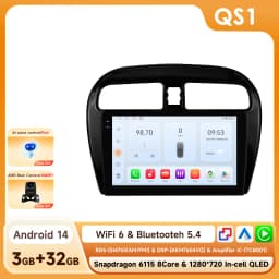 6115 Carplay Android14 Car radio for Mitsubishi Mirage Attrage Space Star Dodge Attitude 2012-2023 multimedia player GPS Stereo