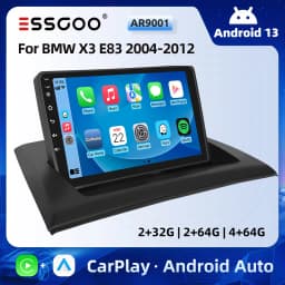 ESSGOO 9" Android 13 Car Stereo Radio Wireless Carplay/Android Auto Touchscreen GPS Nav Bluetooth RDS For BMW X3 E83 2006-2010
