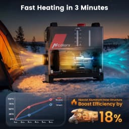 HCALORY 12V Diesel Car Heater 5-8KW Standing Air Heater for Car Parking with Smart App LCD Panel And Remote Control 24V
