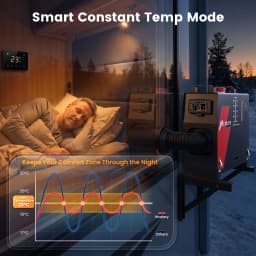 HCALORY 12V Diesel Car Heater 5-8KW Standing Air Heater for Car Parking with Smart App LCD Panel And Remote Control 24V