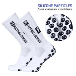 1 Pairs Outdoor Sports Running Socks Stretch Socks Athletic Football Soccer Socks Anti Slip Sock with Grips for Adult 39-46