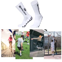 1 Pairs Outdoor Sports Running Socks Stretch Socks Athletic Football Soccer Socks Anti Slip Sock with Grips for Adult 39-46