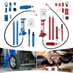 4T Hydraulic Jack Kit Hydraulic Split Jack Body Frame Repair Tool for Private Garages Car Repair Shops Red/Blue