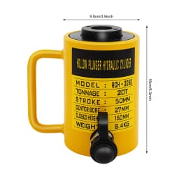 20T Hydraulic Cylinder Jack 900CC Hydraulic Jack RCH2050 Flexible ZG3/8 Quick Coupling for CP-700 Series Hand Pump