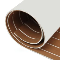 Brown With White Stripes EVA Foam Teak Sheet Marine Flooring Yacht Synthetic Boat Decking Self-Adhesive Pad 2400x900x6mm