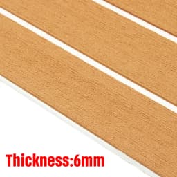Brown With White Stripes EVA Foam Teak Sheet Marine Flooring Yacht Synthetic Boat Decking Self-Adhesive Pad 2400x900x6mm