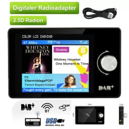 2.8" 1/2 DIN Color Screen TFT Display Autoradio DAB Receivers DAB+ Antenna Adapter BT FM Transmitter Digital AUX Receiv USB TF