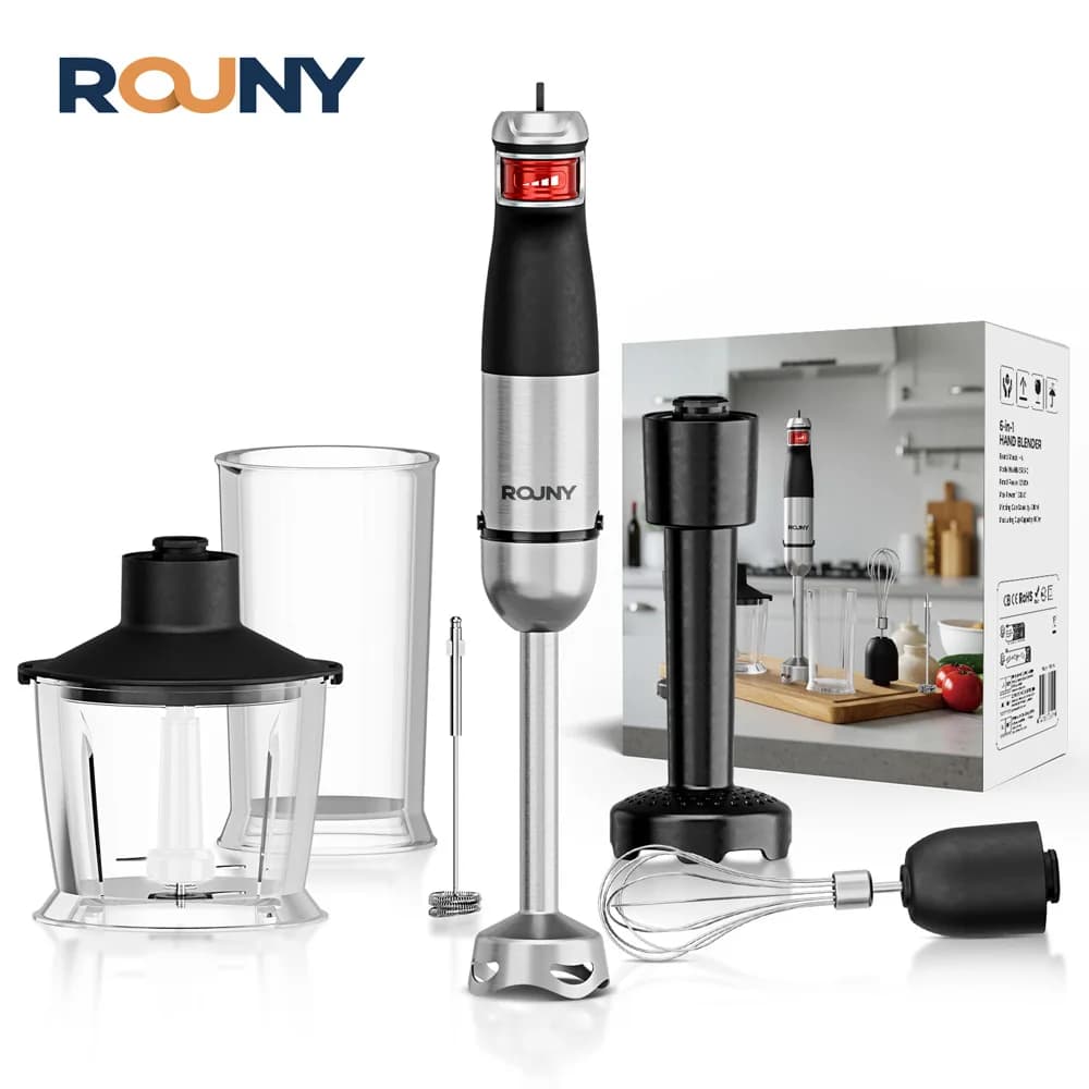6-in-1 Electric Hand Held Stick Blender Multi-Purpose Immersion Hand Blender,Stainless Steel Blades,Home & Kitchen,MAX 1500W
