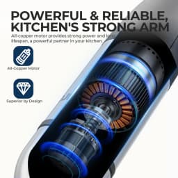 6-in-1 Electric Hand Held Stick Blender Multi-Purpose Immersion Hand Blender,Stainless Steel Blades,Home & Kitchen,MAX 1500W