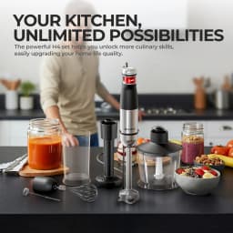 6-in-1 Electric Hand Held Stick Blender Multi-Purpose Immersion Hand Blender,Stainless Steel Blades,Home & Kitchen,MAX 1500W