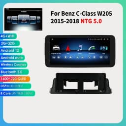 10.25" Android Auto Car Radio for Mercedes Benz C-Class W205 2015 - 2018 NTG 5.0 Intelligent System CarPlay GPS RDS DSP 4G BT