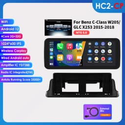 10.25" Android Auto Car Radio for Mercedes Benz C-Class W205 2015 - 2018 NTG 5.0 Intelligent System CarPlay GPS RDS DSP 4G BT