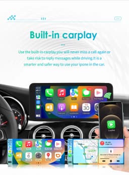 10.25" Android Auto Car Radio for Mercedes Benz C-Class W205 2015 - 2018 NTG 5.0 Intelligent System CarPlay GPS RDS DSP 4G BT