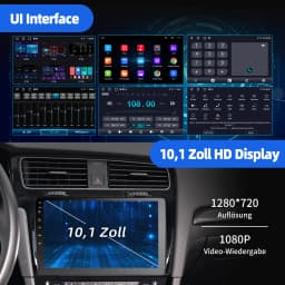 ESSGOO 10" Android 14 4 Core Car Stereo Radio GPS Navi For Volkswagen VW Golf 7 MK7 VII 2013-2017 Carplay Car WIFI USB BT FM RDS