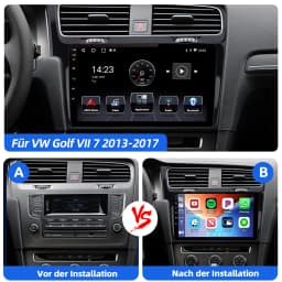 ESSGOO 10" Android 14 4 Core Car Stereo Radio GPS Navi For Volkswagen VW Golf 7 MK7 VII 2013-2017 Carplay Car WIFI USB BT FM RDS