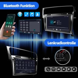 ESSGOO 10" Android 14 4 Core Car Stereo Radio GPS Navi For Volkswagen VW Golf 7 MK7 VII 2013-2017 Carplay Car WIFI USB BT FM RDS