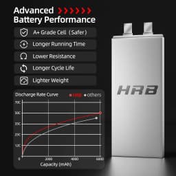 HRB Lipo Battery 6S 6000mah XT60 XT90 EC5 50C 22.2V RC Lipo Battery for Quadcopter Airplane Car Truck 500 600 Helicopter