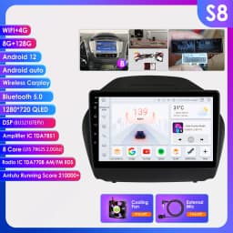 Hizpo 2 DIN Android Auto Radio For Hyundai Tucson 2 IX35 2011 - 2017 Carplay 4G Car Multimedia GPS 2DIN Autoradio Head Unit AI
