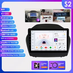 Hizpo 2 DIN Android Auto Radio For Hyundai Tucson 2 IX35 2011 - 2017 Carplay 4G Car Multimedia GPS 2DIN Autoradio Head Unit AI
