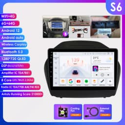 Hizpo 2 DIN Android Auto Radio For Hyundai Tucson 2 IX35 2011 - 2017 Carplay 4G Car Multimedia GPS 2DIN Autoradio Head Unit AI