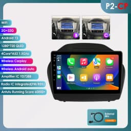 Hizpo 2 DIN Android Auto Radio For Hyundai Tucson 2 IX35 2011 - 2017 Carplay 4G Car Multimedia GPS 2DIN Autoradio Head Unit AI