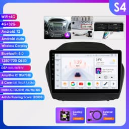 Hizpo 2 DIN Android Auto Radio For Hyundai Tucson 2 IX35 2011 - 2017 Carplay 4G Car Multimedia GPS 2DIN Autoradio Head Unit AI