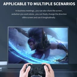 HGFRTEE 14.1inch Mobile Portable Monitor IPS Second Game Screen Extended Display for Laptop with Bracket For xbox/raspberry Pi
