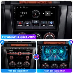 ESSGOO 9" For Mazda 3 2003-2009 Android 13 Auto Radio Wireless Carpaly GPS Stereo Navigation BT WIFI Car Multimedia Video Player