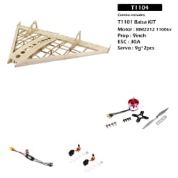 T11 Air Kart 1000mm Wingspan Balsa Wood RC Airplane Glider KIT/ KIT+Power Combo