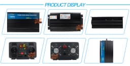 2000W Pure Sine Wave Inverter 12V 24V DC To 220VAC Converter LCD Display USB Socket For Off Grid Wind Or Solar Power System