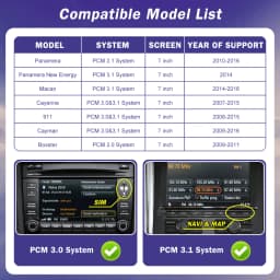Road Top Wireless Carpaly for Porsche Boxster 718 Macan Cayman Cayenne Panamera PCM3.0 3.1 with Android Auto Rear Camera Airplay