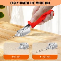 3-in-1 Upholstery Staple Gun Kit with Staples Remover Manual Adjustment ,Wood Upholstery Stapler for Carpentry Tools Home DIY